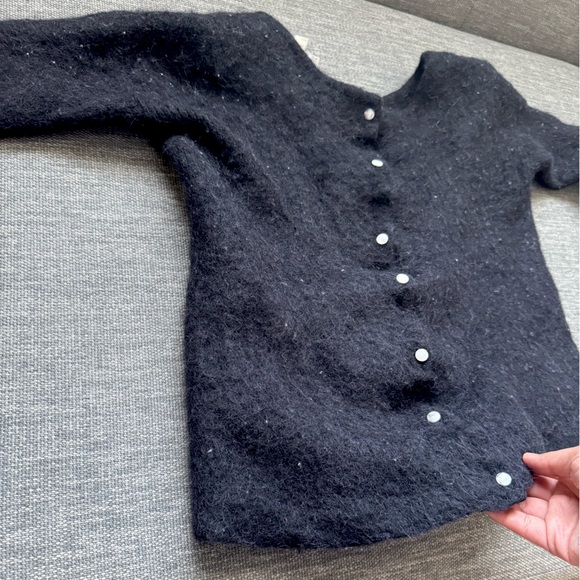 Sezane Black Mohair Cardigan in Sz XXS - Picture 9 of 9